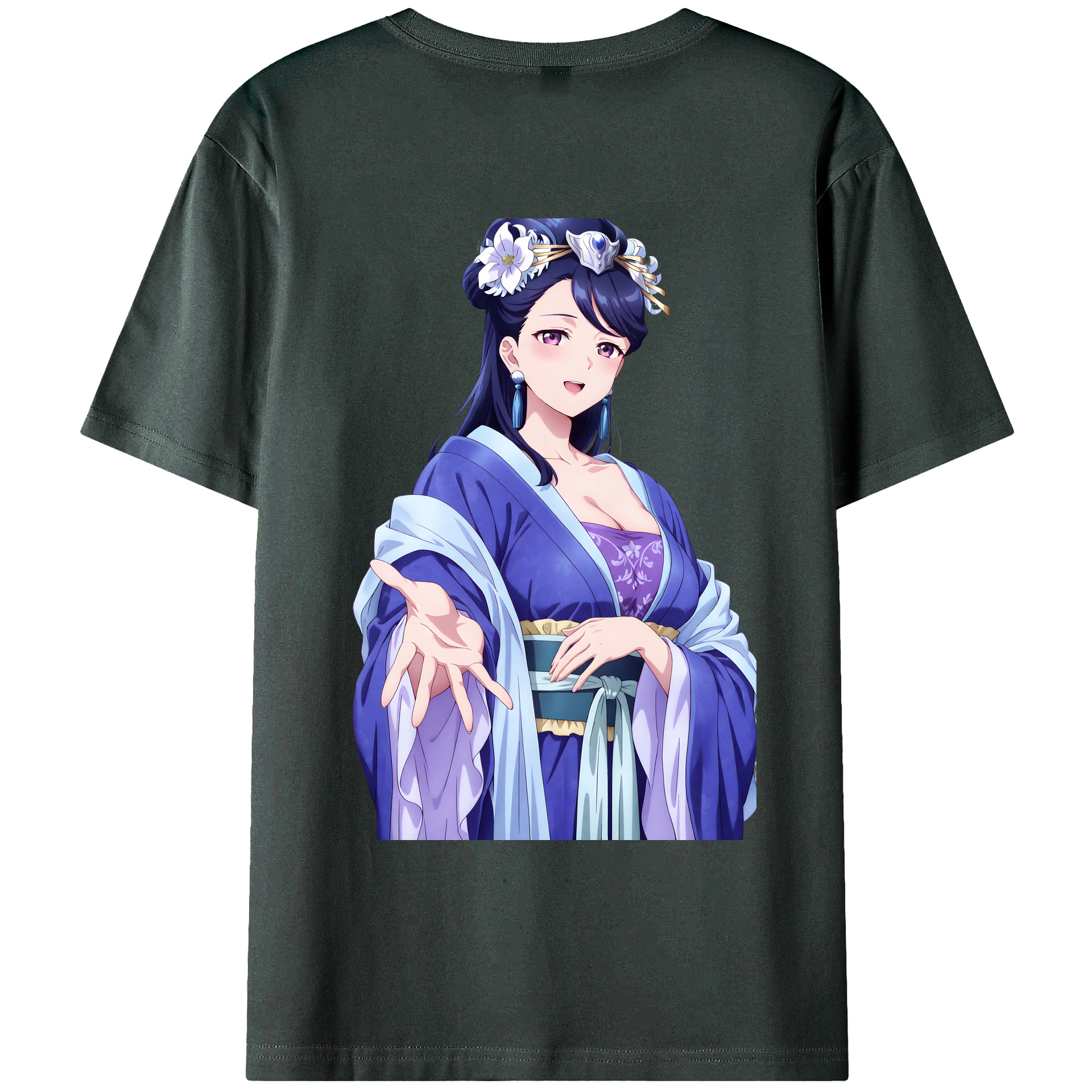 （画像用） 薬屋のひとりごと The Apothecary Diaries 綿100％ メンズ半袖Tシャツ（バックプリント） 通気性